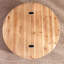 Table basse ronde en bois avec rangement caché - Centre de table rustique moderne pour le salon, couvercle relevable
