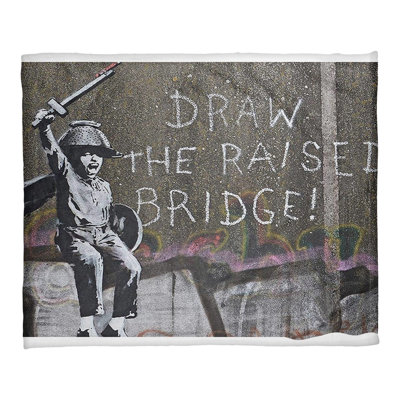 Banksy Sewn Throw Blanket