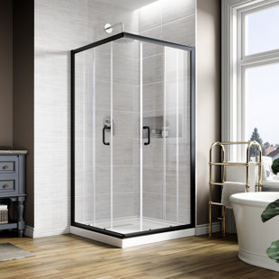 Cabine de douche carrée à double coulissement 36 po x P 36 po x H 72 po