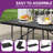 Trudy Folding Camping Table with Carry Handle, Garden Table 180 x 74x 74 cm-147055077