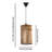 Elegant Wooden Chandelier with Imitation Bamboo Cap, Antiquation Finish, 27.6 x 7.9 inches | CE Certified, E27 Socket, Max 40W | Perfect for Dining Room, Living Room, and Entryways, Stylish Lighting Fixture
