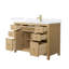 Meuble-lavabo simple autoportant avec plateau en marbre Pendry-134162185