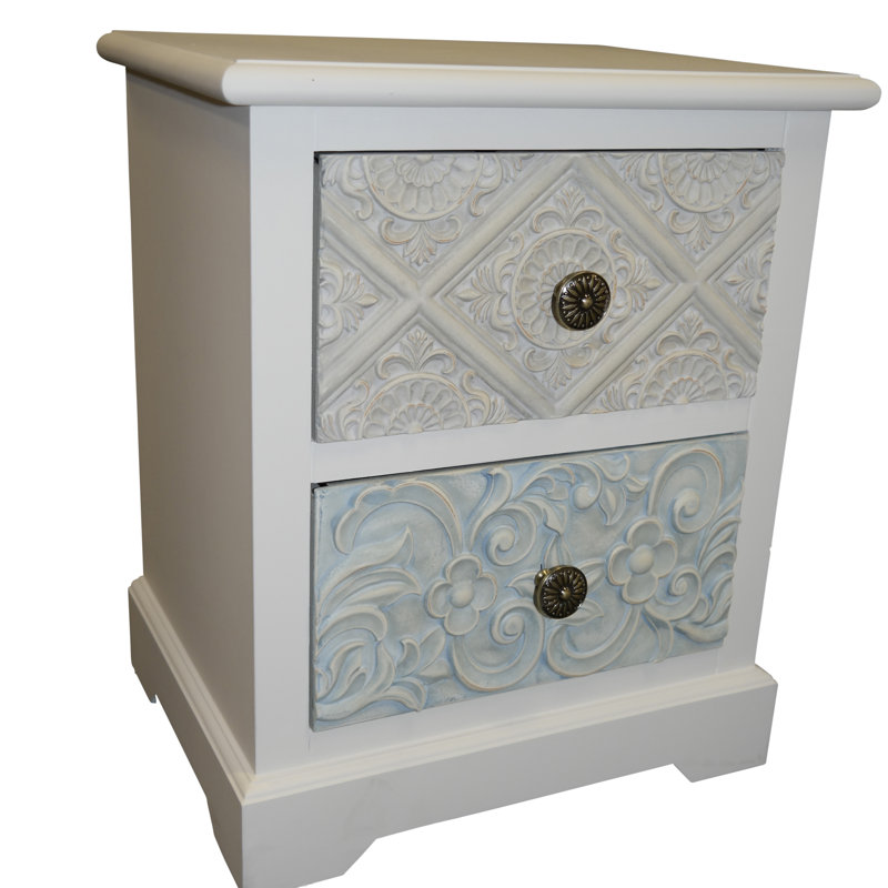 Glazer 42cm W Solid Wood Bedside Table