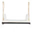 Balancelle de patio en bois, banc de balancelle avec coussin et coussins, cordes en chanvre de 10,8 pi pour le jardin, la cour, la pelouse, noir-2048601565-2048601564