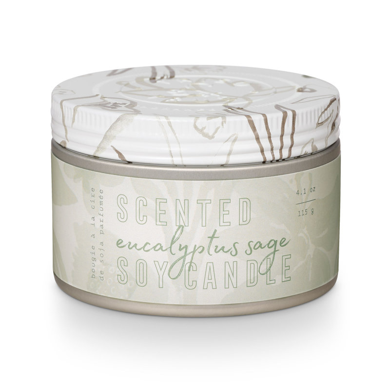 Bougie Tanger & True Eucalyptus, Boîte de conserve argentée 4,1 oz