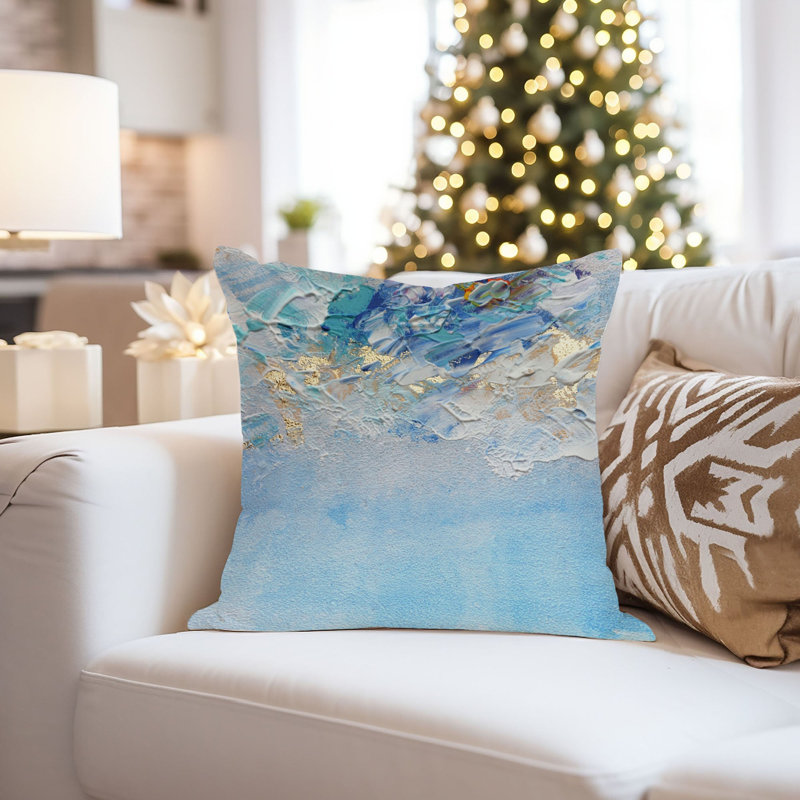 Abstract Alpine Luxe II Brush Strokes Transitional, 16"H x 16" W