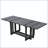 82" Extendable Trestle Dining Table with Two 12" Leaves