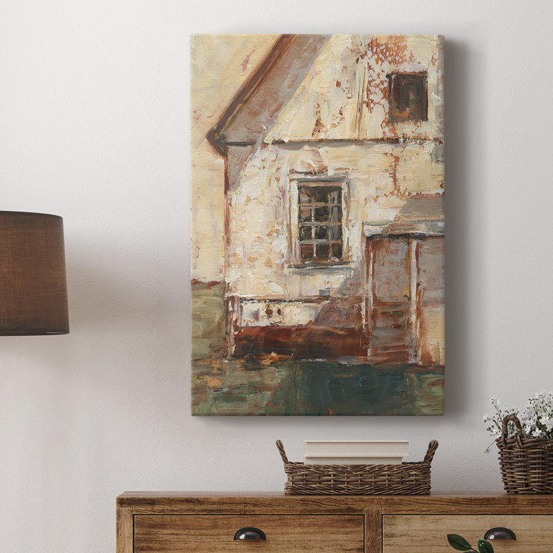 Sunlit Barn II -Custom Wrapped Gallery Cavas, 12" H x 8" W