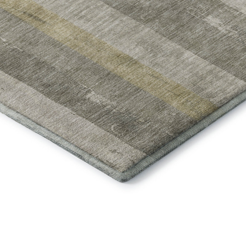 Premium Machine Washable Mehara AMF1689 Stripes Rug, Rectangle 10' x 14'