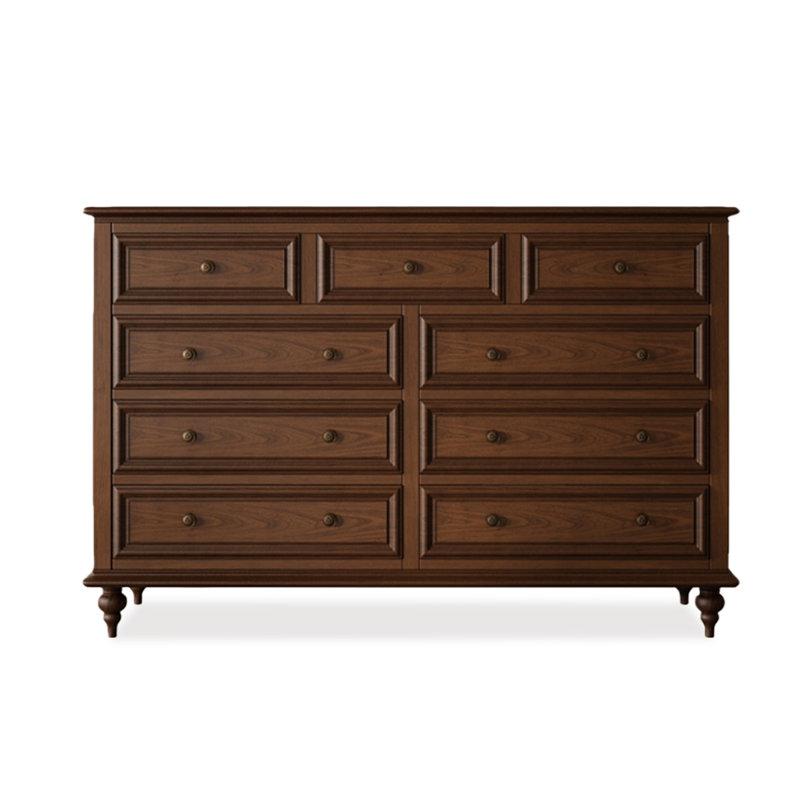 Armoire d'appoint en noyer massif et bois manufacturé