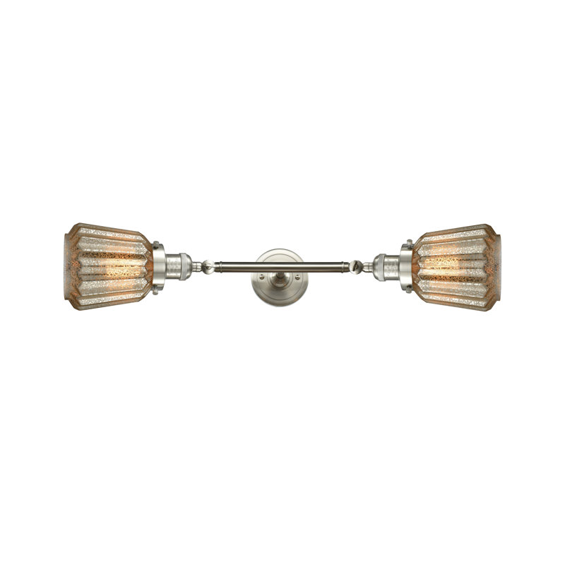 Ellerby 2 - Light Dimmable Vanity Light, Black Antique Brass, Incandescent, Clear