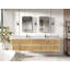 Meuble-lavabo double 84 po avec plateau en quartz Sonoma-102097614