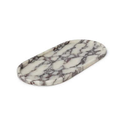 Darbonne Oval Calacatta Natural Marble Tray Large 15.75 X 7.87