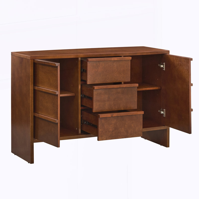 Buffet Mid-Century moderne avec rangement, Walnut