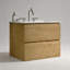 Meuble-lavabo mural avec lavabo en céramique avec trois trous de robinet, grand meuble-lavabo flottant de rangement pour salle de bain moderne, pré-assemblé-135962395-135962389