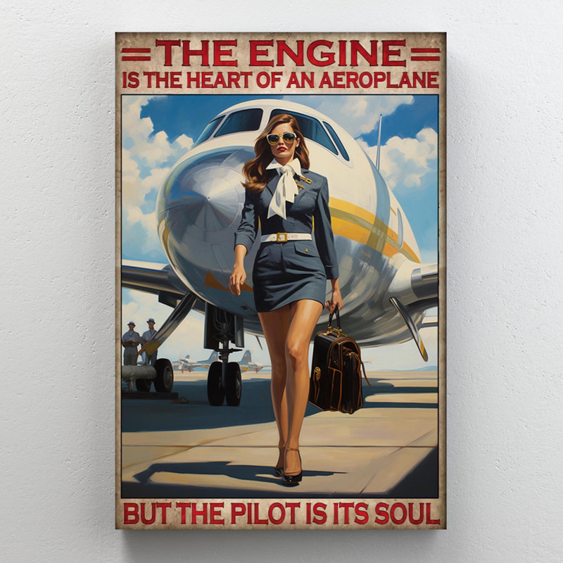 " The Pilot Is Its Soul ", 14" H x 11" W x 1.25" D