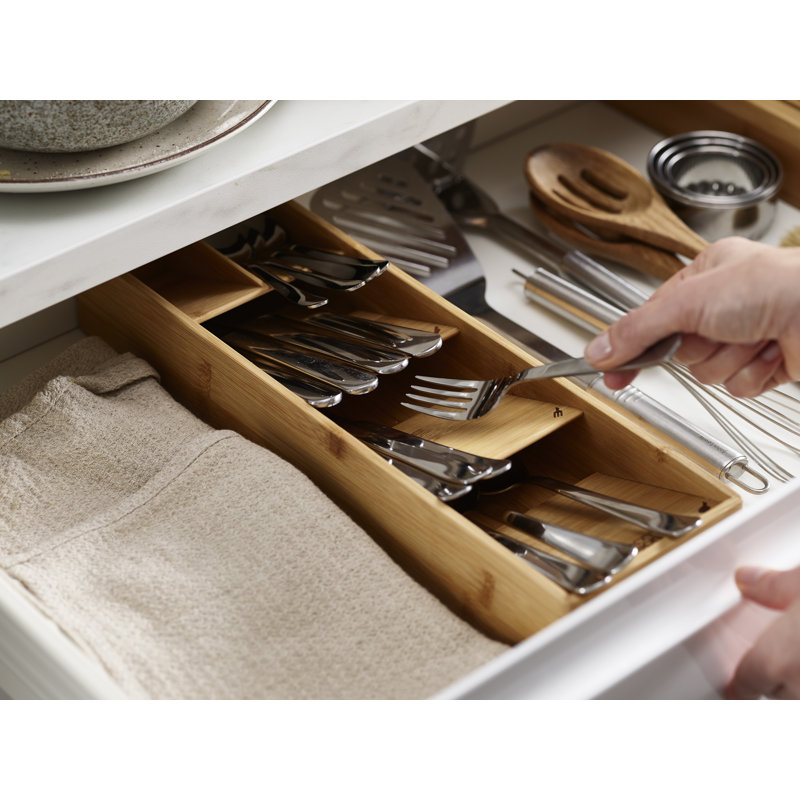 Joseph Joseph DrawerStore Compact Bamboo Silverware Organizer
