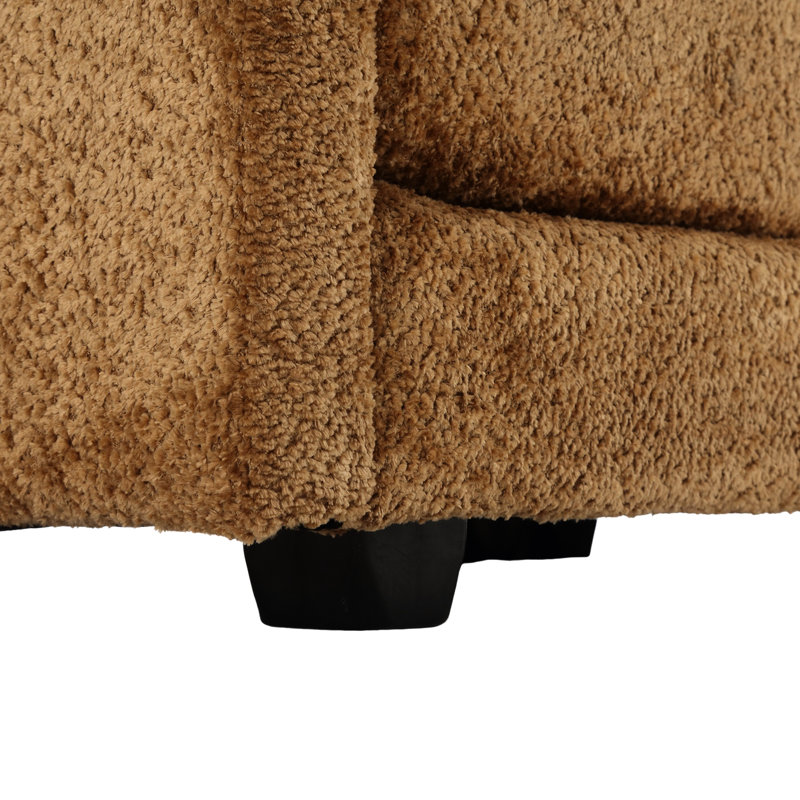 Canapé-lit modulaire moderne en L de 112 po en chenille douce, avec canapé-lit en éponge amovible et à haute densité, canapé modulaire en chenille mobile, confortable pour un salon relaxant