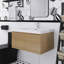 Meuble-lavabo mural en chêne naturel avec comptoir en résine de pierre et tiroirs à fermeture en douceur-1109911202-1109911201-1109911200