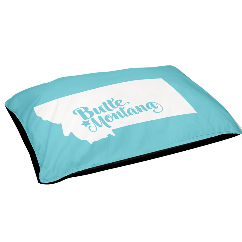 Coussin pour chien d’extérieur butte montana, Petit (l 28 po x P 18 po x H 6 po), Bleu sarcelle