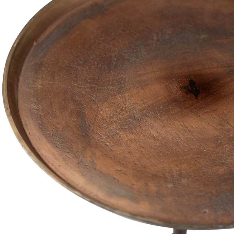 Table de bout à piédestal Leah Ferri, H 22 po x l 16 po x P 16 po
