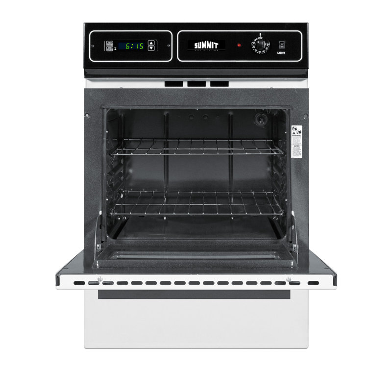 Summit 24" 2.92 cu.ft Capacity Natural Gas Single Wall Oven, White