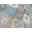Tapis unique bleu / gris / mauve de 9 pi x 11 pi 2 po