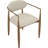 Riccio Vegan Leather Upholstered Dining Arm Chair-27620710-6766398