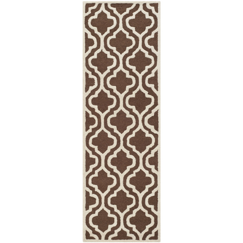 Tapis en laine touffeté à la main Cannen, Tapis de couloir 2 pi 6 po x 8 pi