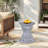 Cement Outdoor End Tables For Patio(Only Including Table)
