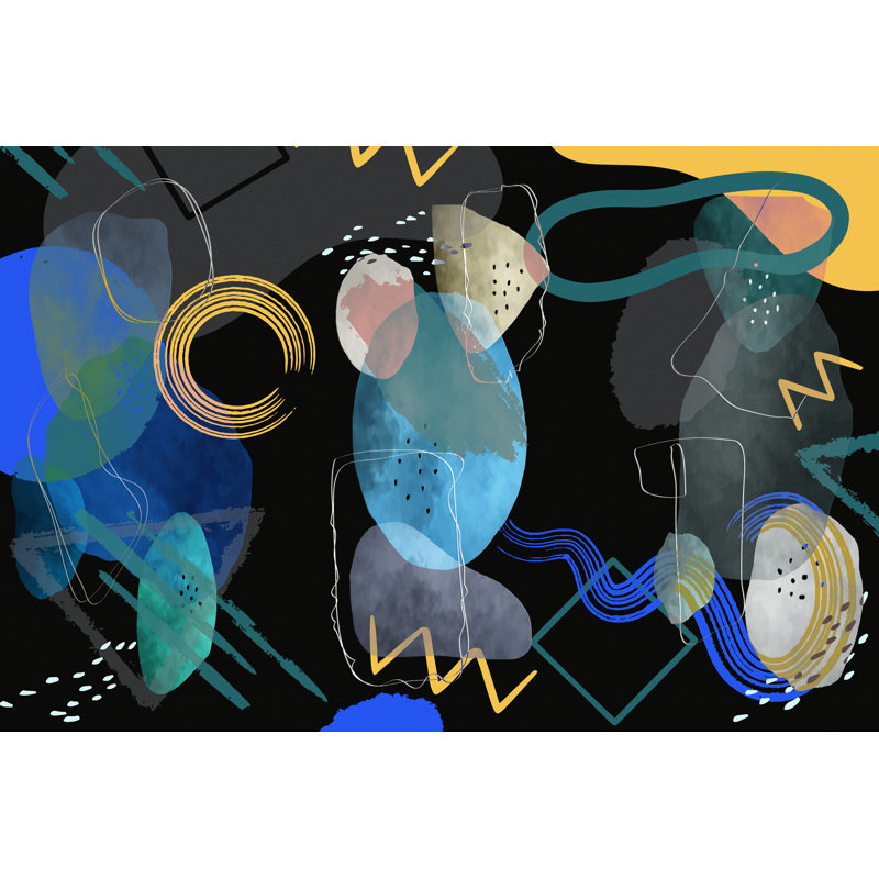«Abstract Shapes and Patterns 235», reproduction sur toile tendue, H 12 po x l 18 po x P 1,5 po