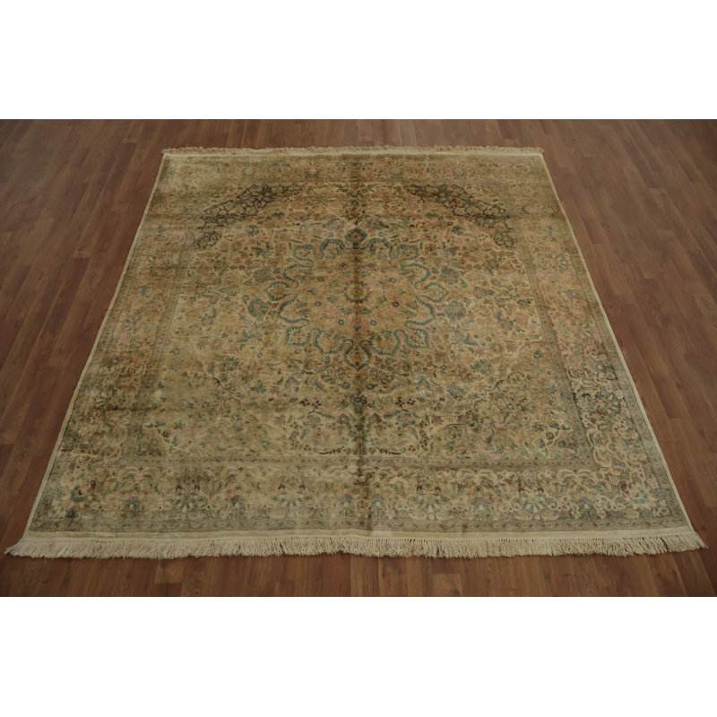 Tapis traditionnel beige en soie Timeless 7x7