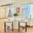 Modern Upholstered Dining Chair with Curved Arms