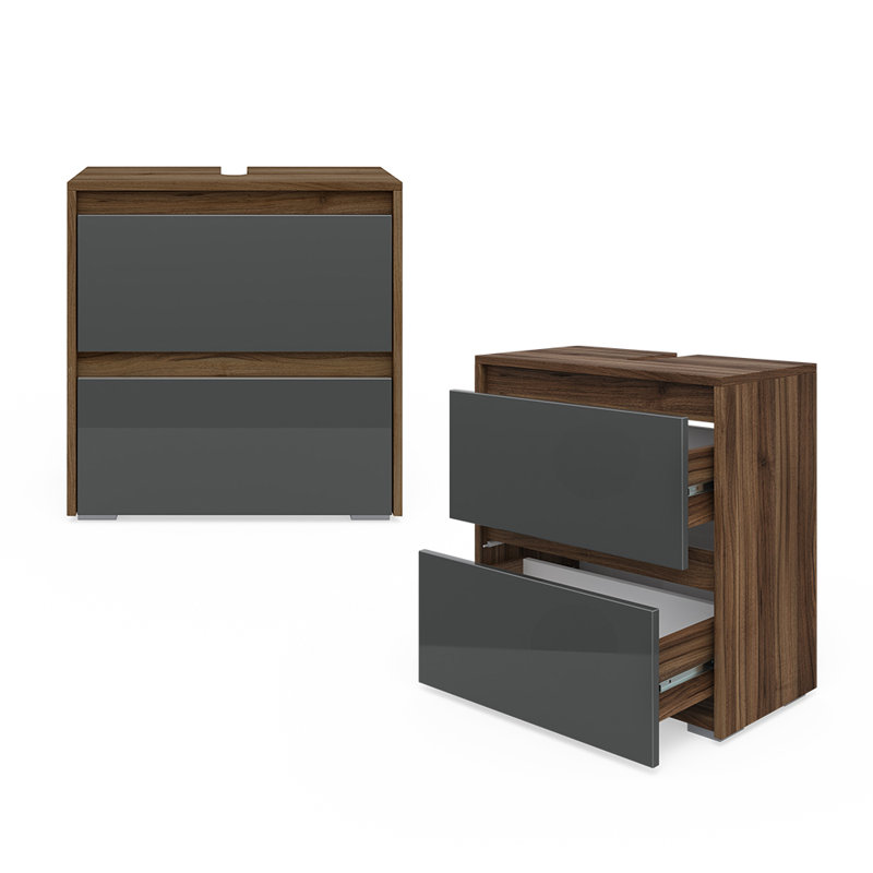 Bertolde 60.2Cm W x 62.1Cm H x 24.6Cm D Back to Wall Toilet Unit