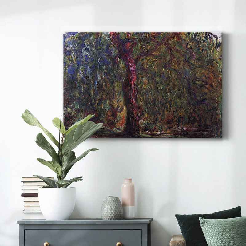 «Weeping willow» par Monet-Gallery, toile tendue, H 40 po x l 60 po