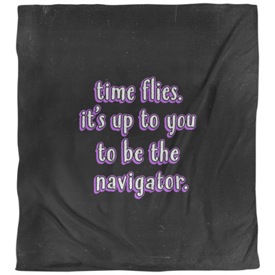 Housse de couette réversible simple Quotes Time Flies
