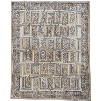Tapis brun de haute qualité noué à la main