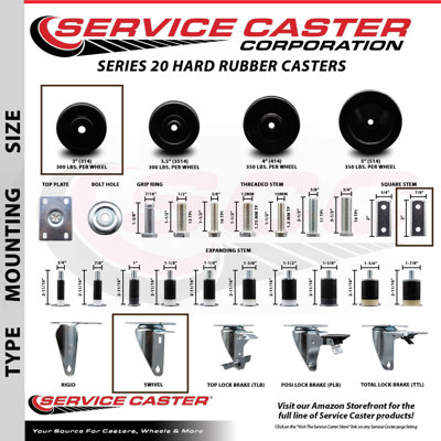 Service Caster SCC-SQTTL20S314-HRS-78-2-S-2