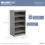 Étagère à chaussures modulaire l 21,38 po avec 4 tablettes-39853686