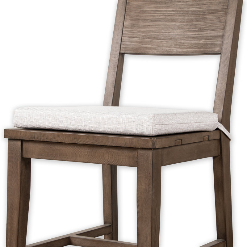 Birch Lane Turbo 2" Textured Solid Dining Chair Seat Pad with Ties - 14 Colors Available!, Cream