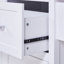 Grand îlot de cuisine de 53 po avec bureau de 3,5 po d'épaisseur, supports à épices et à serviettes, îlot de cuisine roulant avec rangement sur 5 roulettes, 2 très grands tiroirs, pour la maison, la cuisine, la salle à manger, blanc-6024906