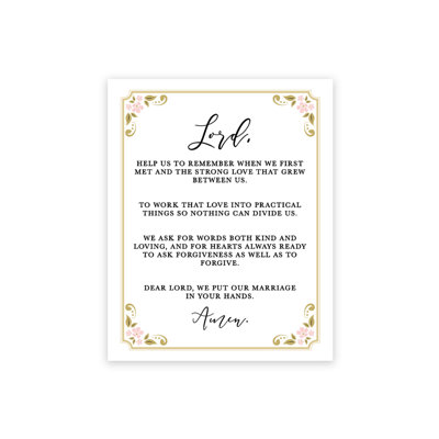 " Marriage Prayer Swirl Floral "