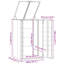 Rangement pour bac à roulettes simple Vidaxl 2,27 pi x 2,59 pi x 3,84 pi-113264962
