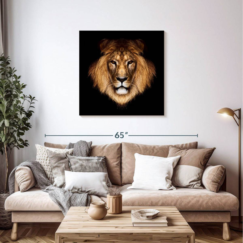 Brampt Solemn Lion, 36" H x 36" W