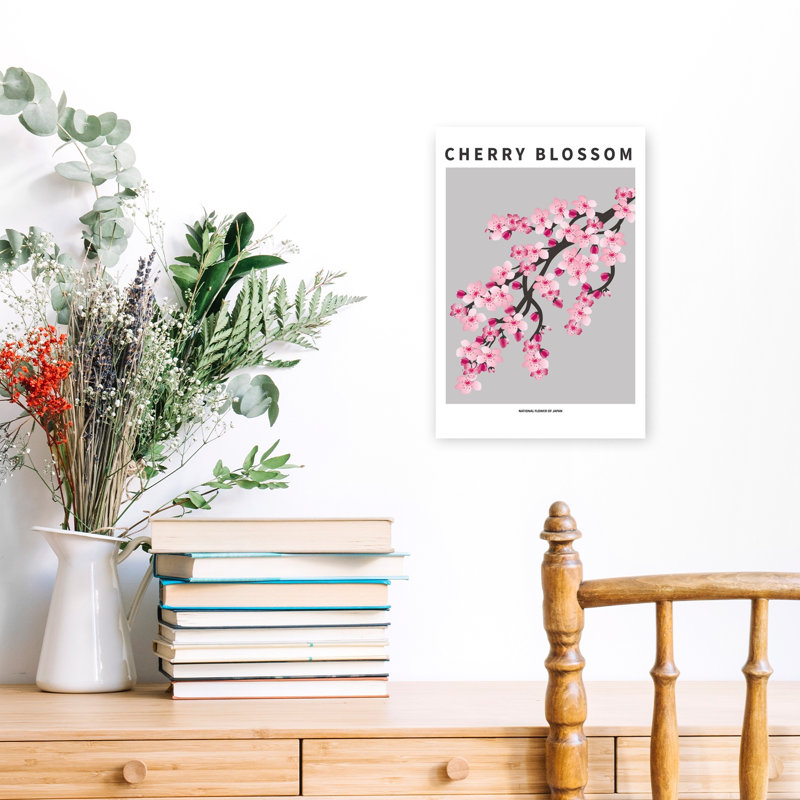 Cherry Blossom Branch 1 Piece Wrapped Canvas Wall Art, 45.72 cm H x 30.48 cm W