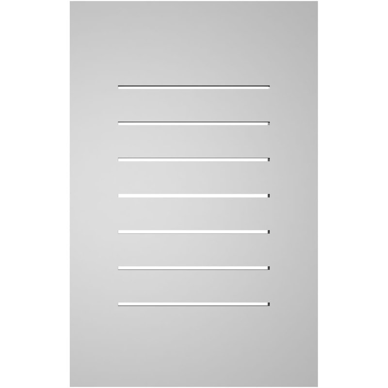Évent à pignon fonctionnel en uréthane rectangulaire à fixation en surface, brun clair apprêté, H 28 po x l 18 po x P 1 po