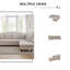 Canapé modulaire en L blanc cassé Fluffy-1133175056