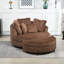 Fauteuil demi-tonneau rembourré avec repose-pieds-108805425