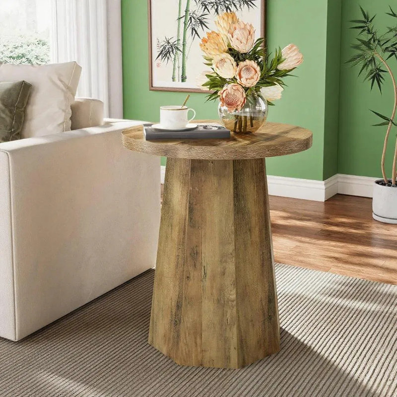 Table d'appoint rustique à piédestal rustique Farmhouse