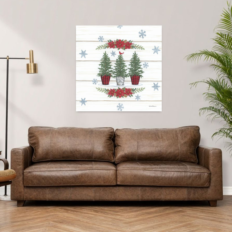 Arbre de Noël, art contemporain poinsettia, H 36 po x l 36 po
